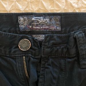 Silver blk jeans 34W 32L